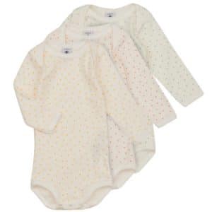 Pyjamas / Natskjorte Petit Bateau BODY US ML CUR DE BEURRE PACK X3